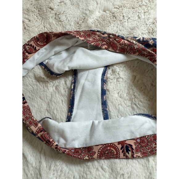 BODEN Arezzo V-neck Bikini Top True Navy, Paisley Terrace & Matching Bottom 8-10 - Picture 10 of 10
